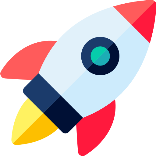 Rocket icon symbolizing innovation and speed